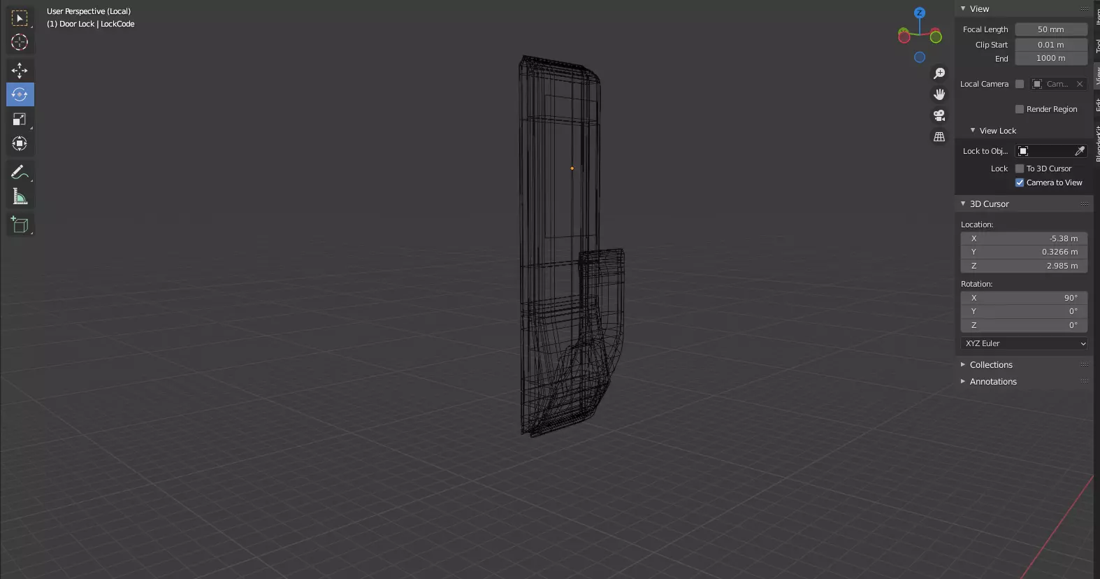 Smart Door Lock 3D model_0