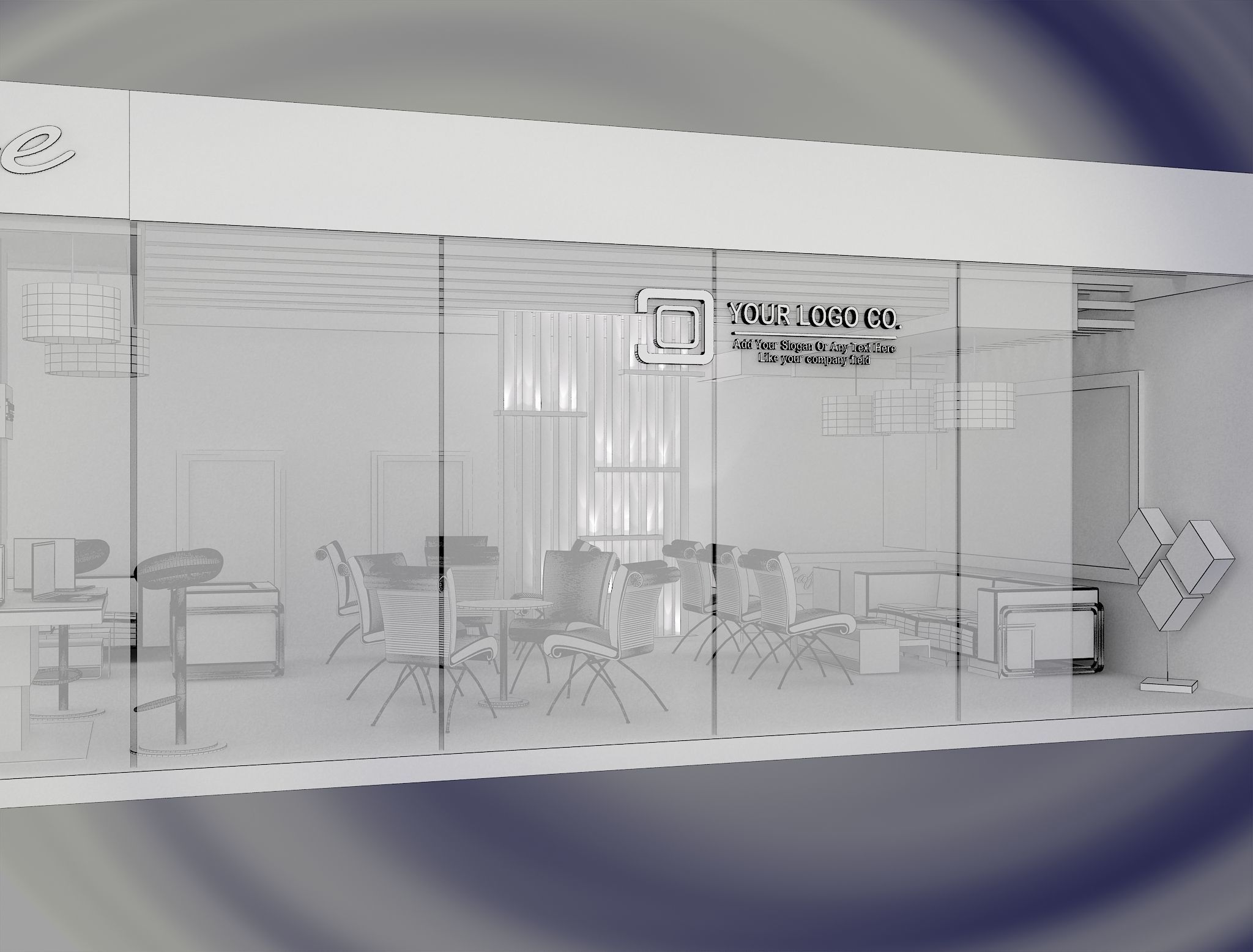  Caffe Resturant Design a562 3D model_7