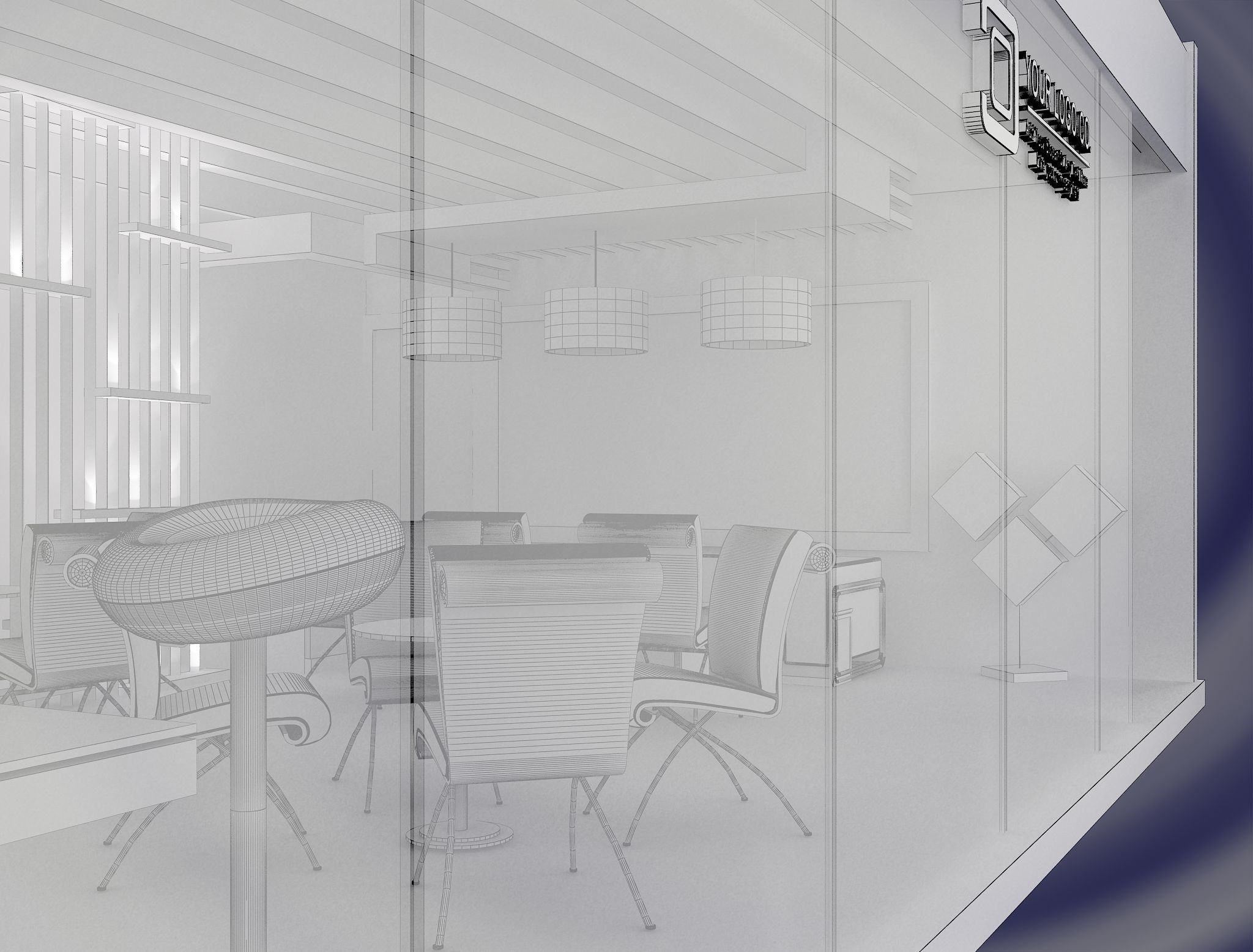  Caffe Resturant Design a562 3D model_21