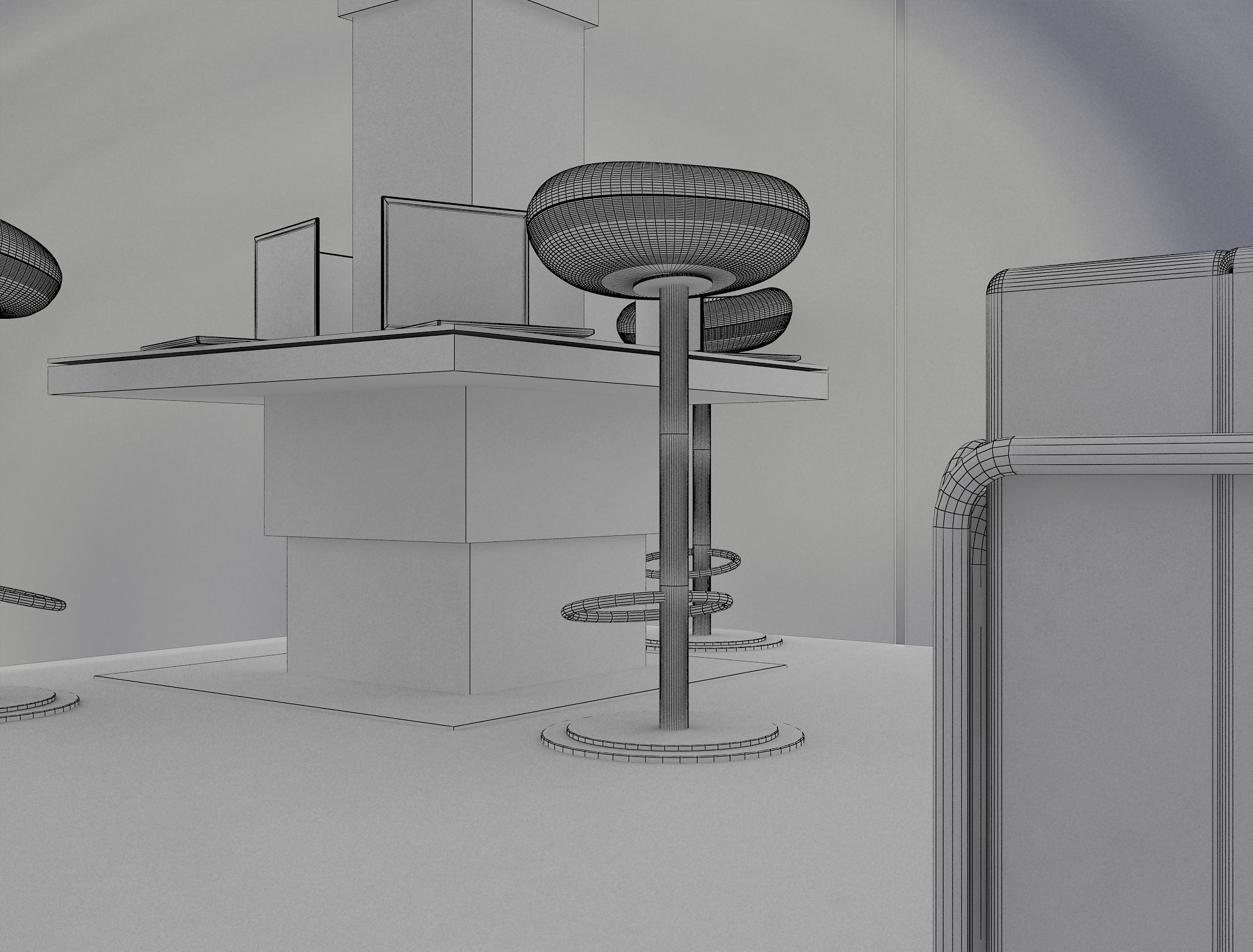  Caffe Resturant Design a562 3D model_11