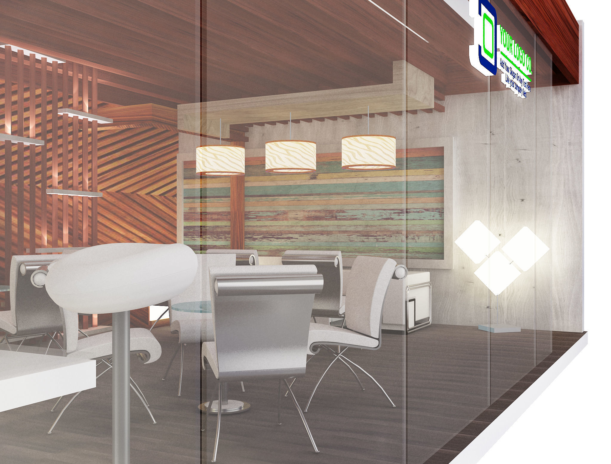  Caffe Resturant Design a562 3D model_15