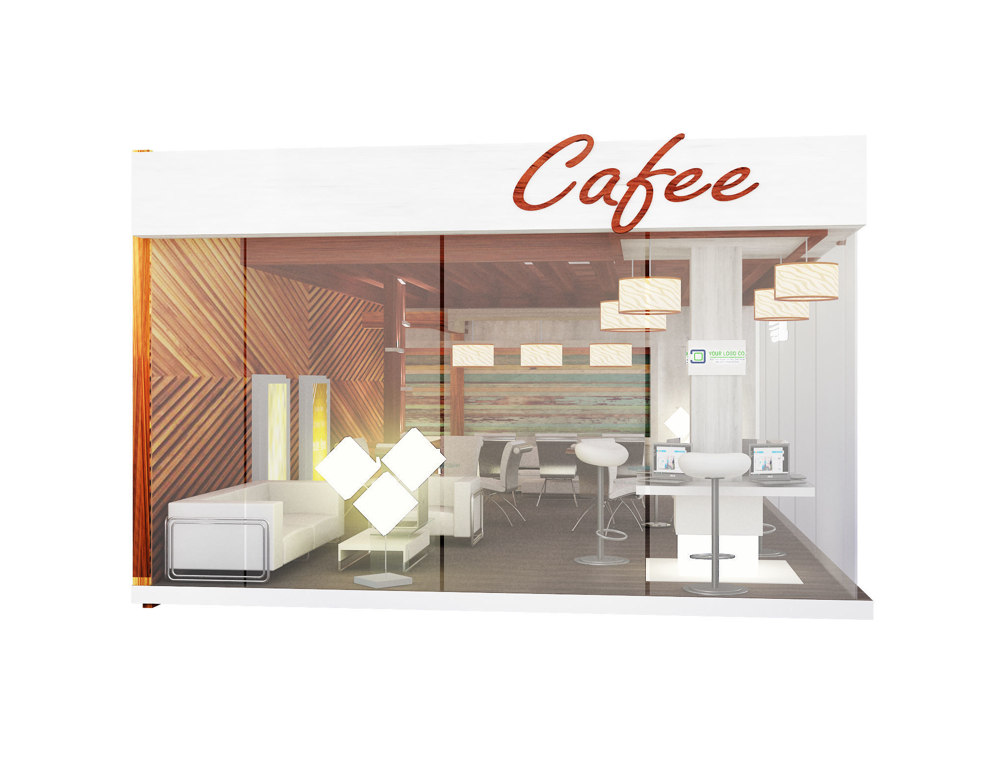 Caffe Resturant Design a562 3D model_2