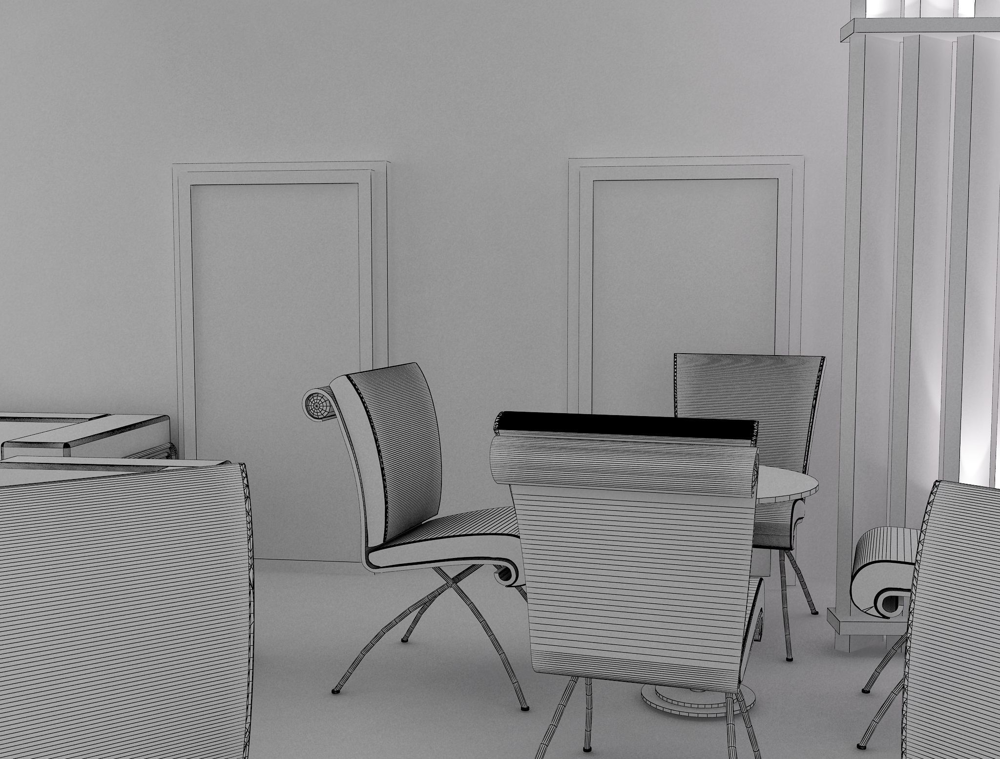  Caffe Resturant Design a562 3D model_17