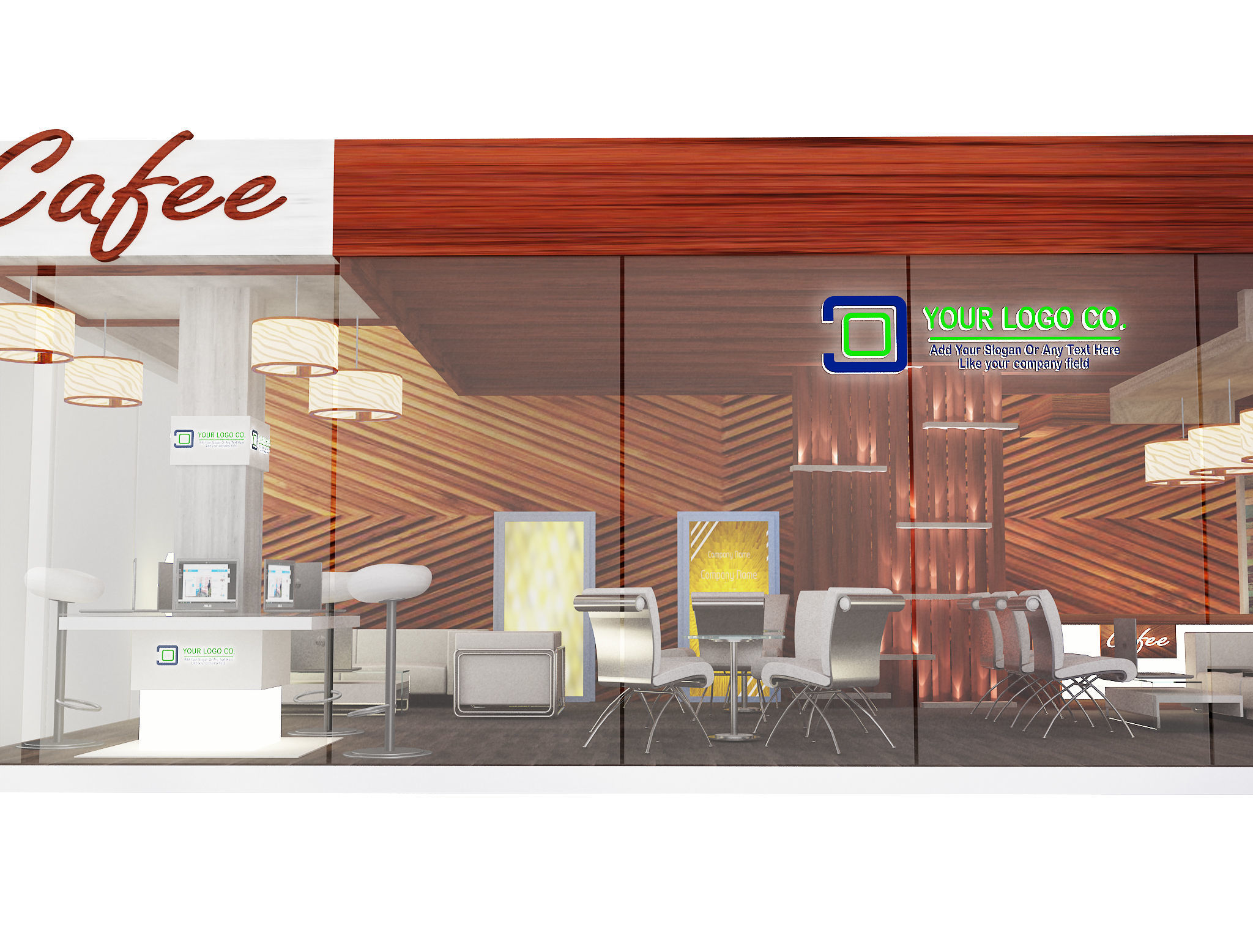  Caffe Resturant Design a562 3D model_4