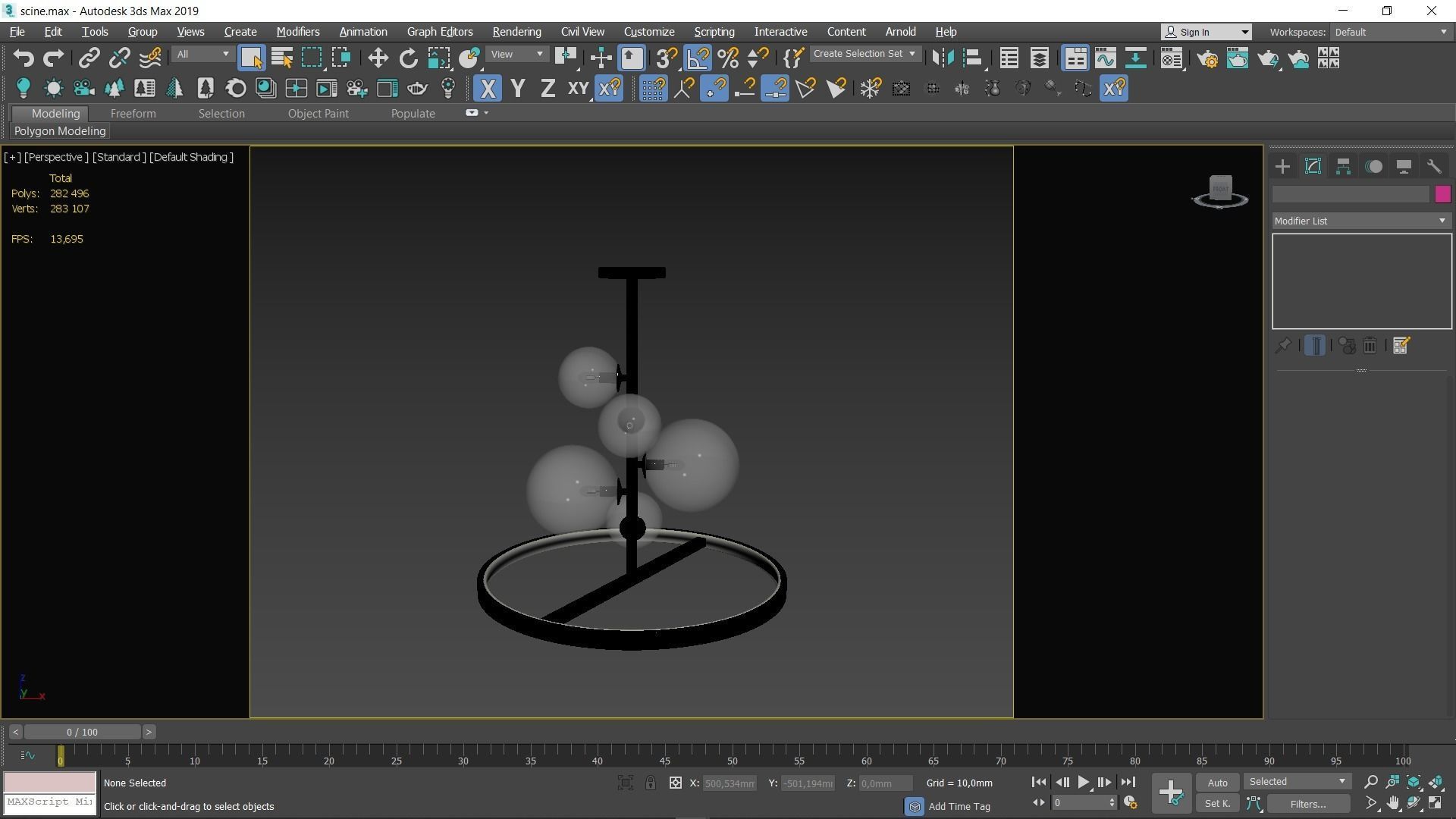 Chandelier glass spheres pendant light Low-poly 3D model_4