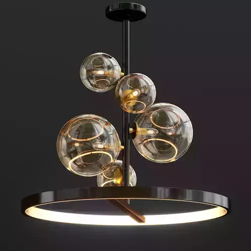 Chandelier glass spheres pendant light