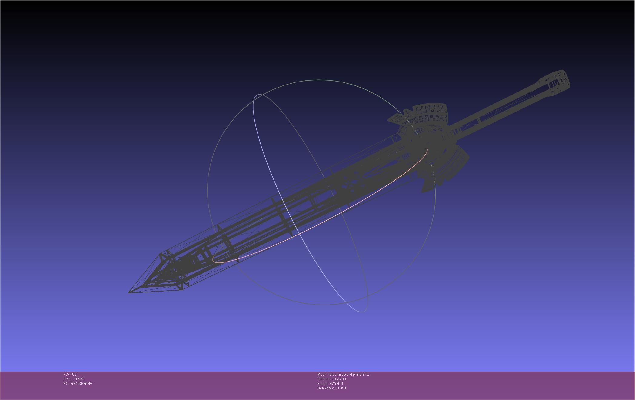 Akame Ga Kill Tatsumi Incursio Sword Printable Assembly 3D print model_45