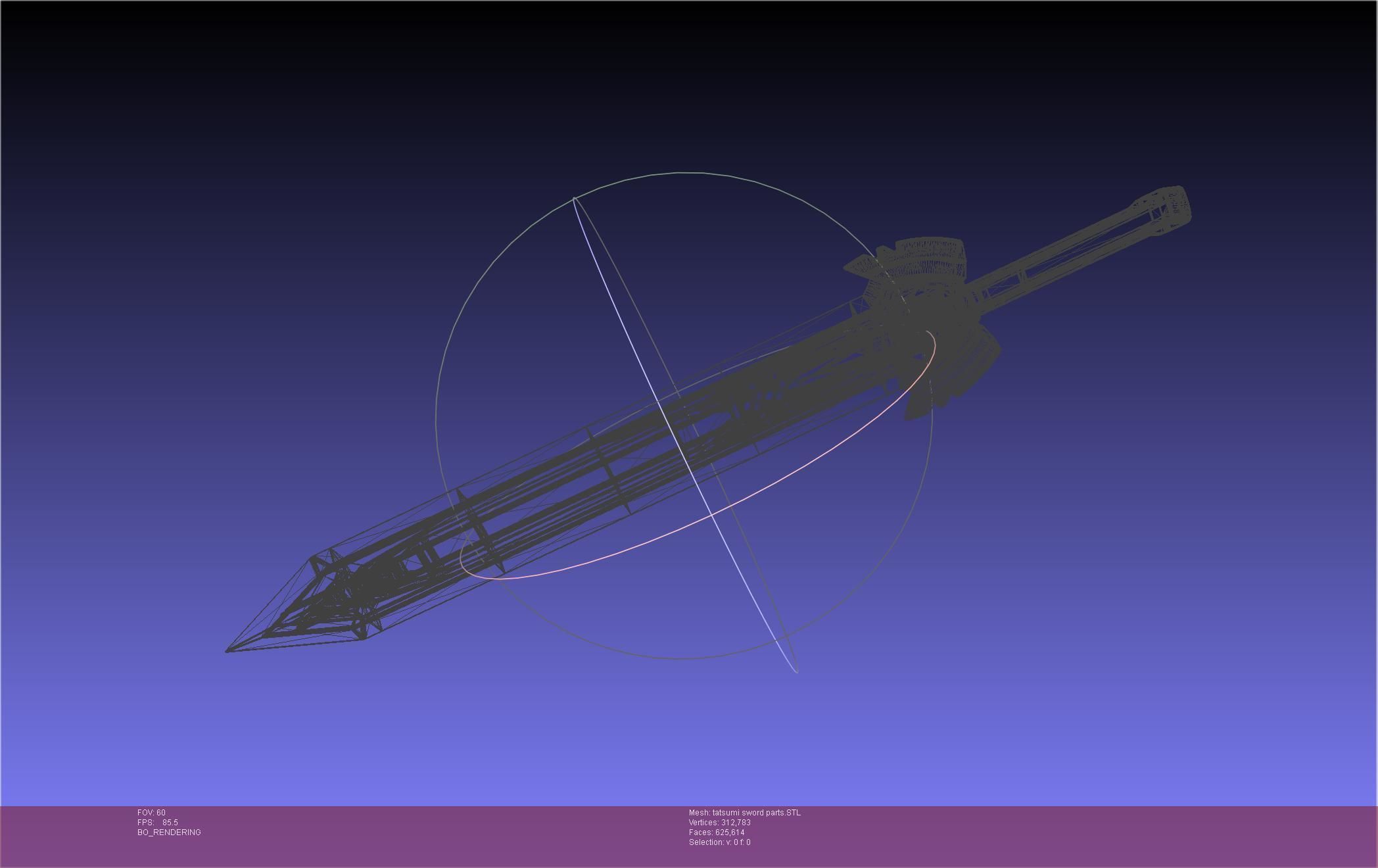 Akame Ga Kill Tatsumi Incursio Sword Printable Assembly 3D print model_44