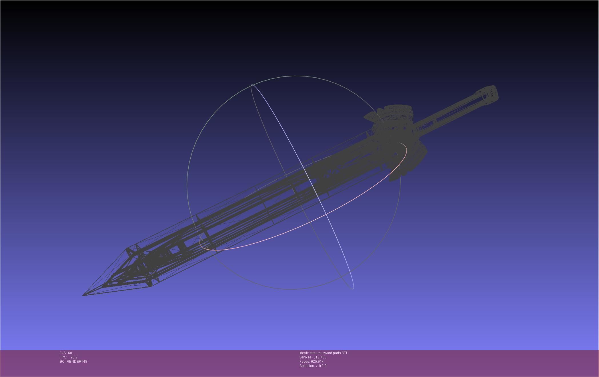 Akame Ga Kill Tatsumi Incursio Sword Printable Assembly 3D print model_42