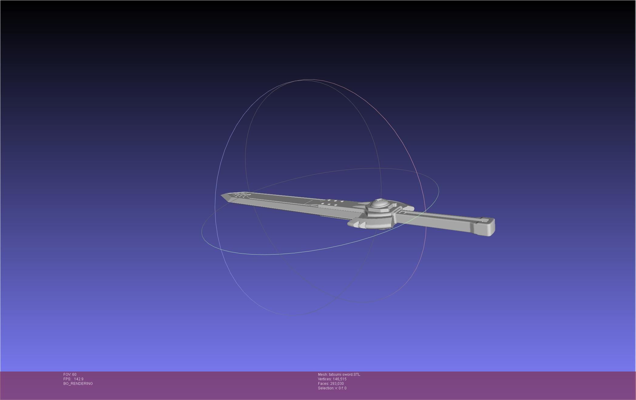 Akame Ga Kill Tatsumi Incursio Sword Printable Assembly 3D print model_11