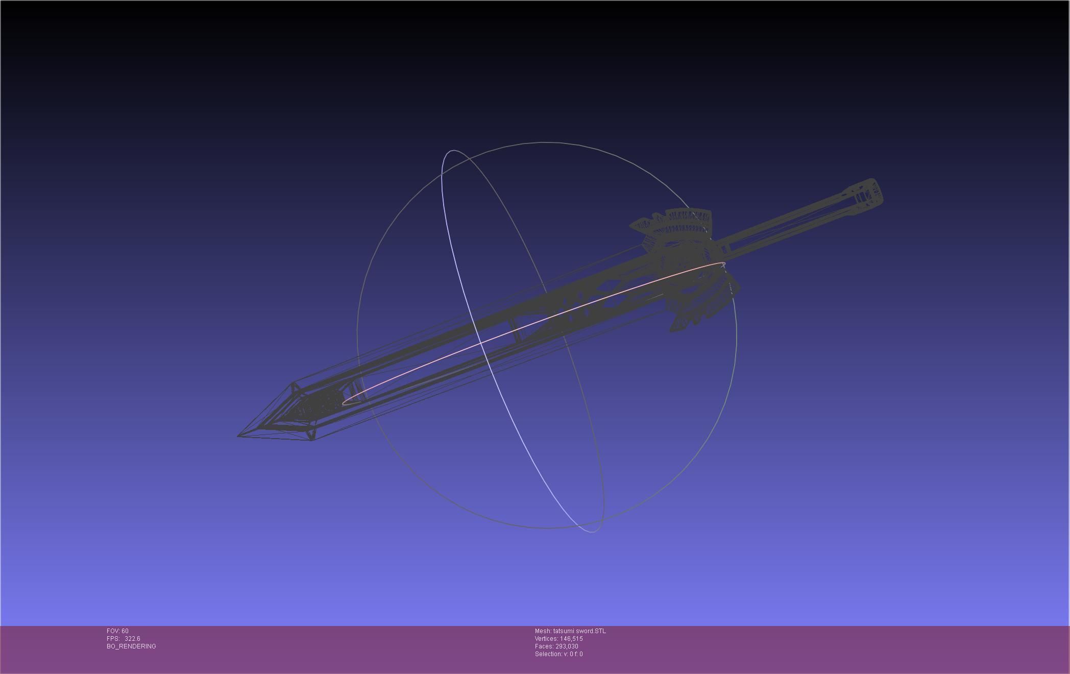 Akame Ga Kill Tatsumi Incursio Sword Printable Assembly 3D print model_30