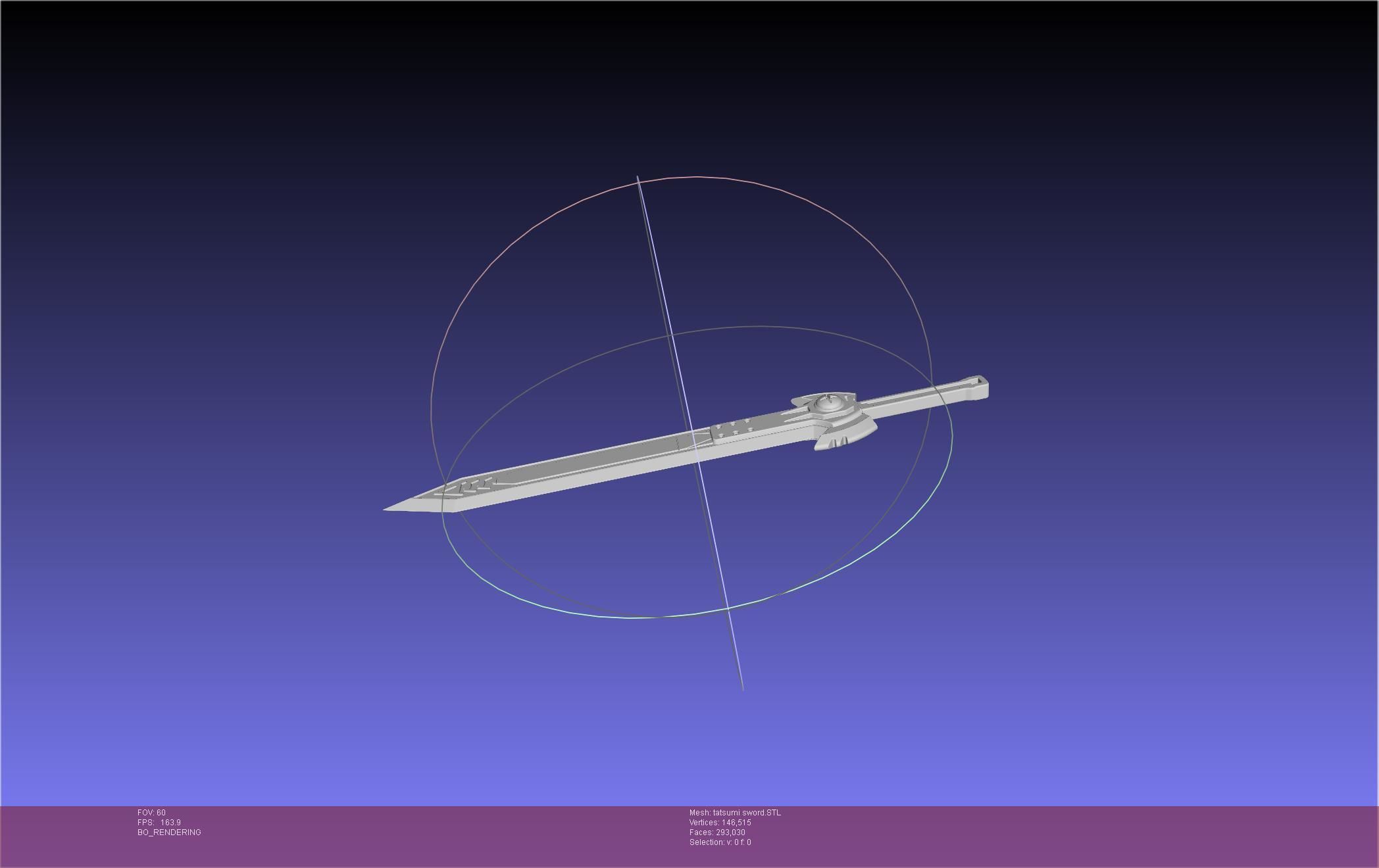 Akame Ga Kill Tatsumi Incursio Sword Printable Assembly 3D print model_13