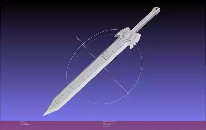 Akame Ga Kill Tatsumi Incursio Sword Printable Assembly 3D print model