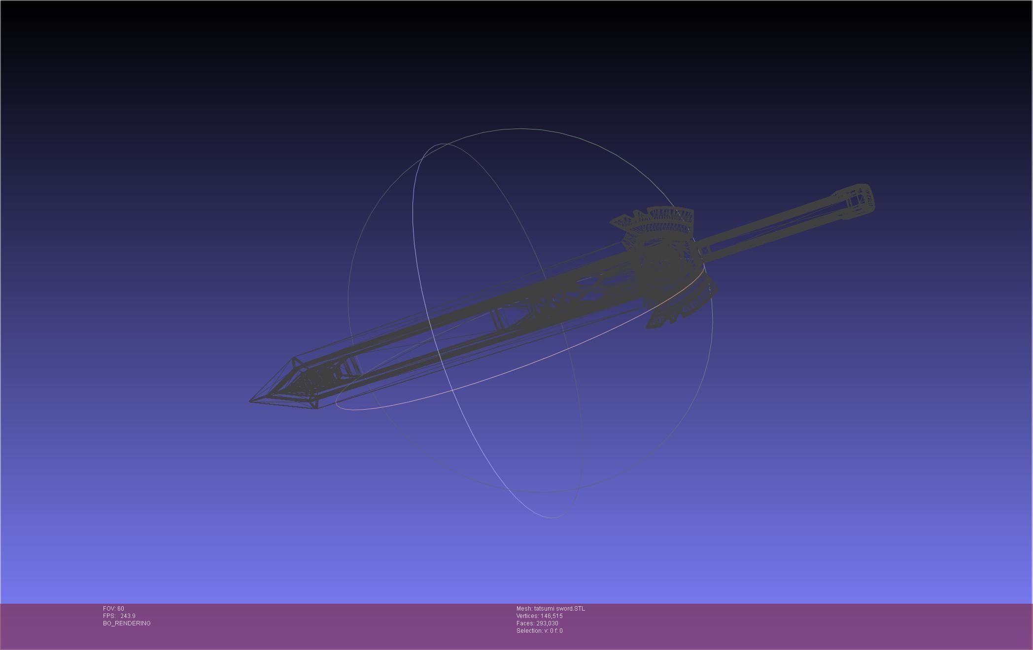 Akame Ga Kill Tatsumi Incursio Sword Printable Assembly 3D print model_29