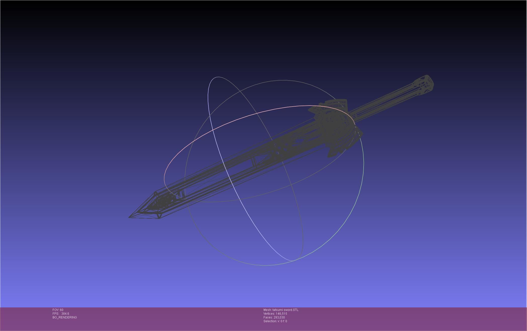 Akame Ga Kill Tatsumi Incursio Sword Printable Assembly 3D print model_31