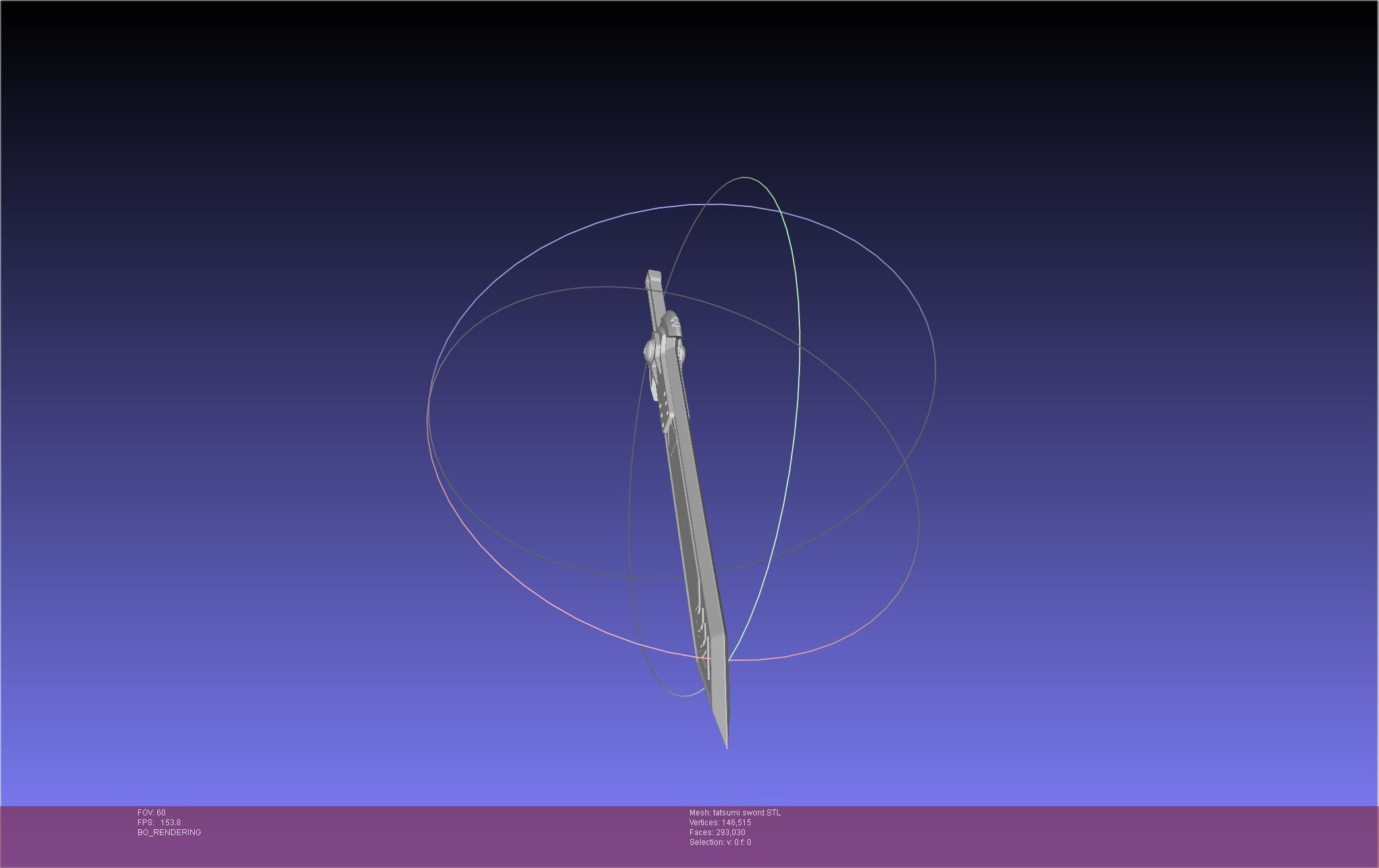 Akame Ga Kill Tatsumi Incursio Sword Printable Assembly 3D print model_18