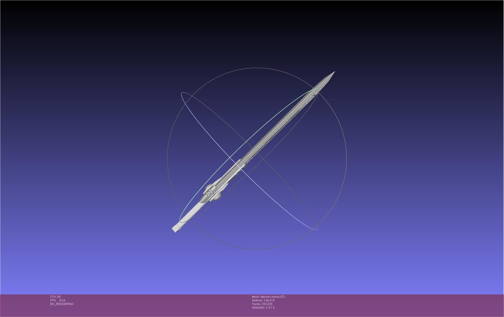 Akame Ga Kill Tatsumi Incursio Sword Printable Assembly 3D print model_20