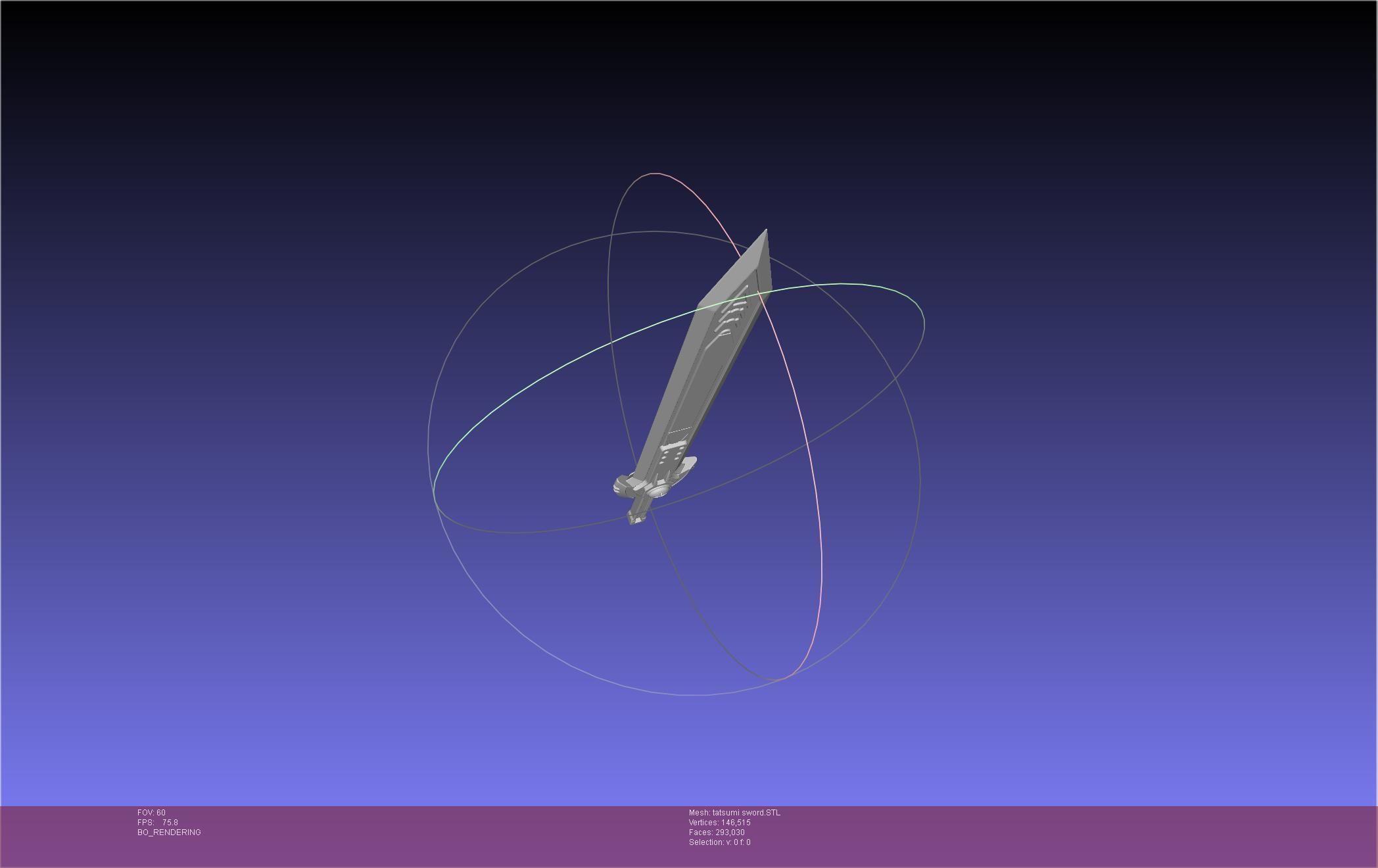 Akame Ga Kill Tatsumi Incursio Sword Printable Assembly 3D print model_19