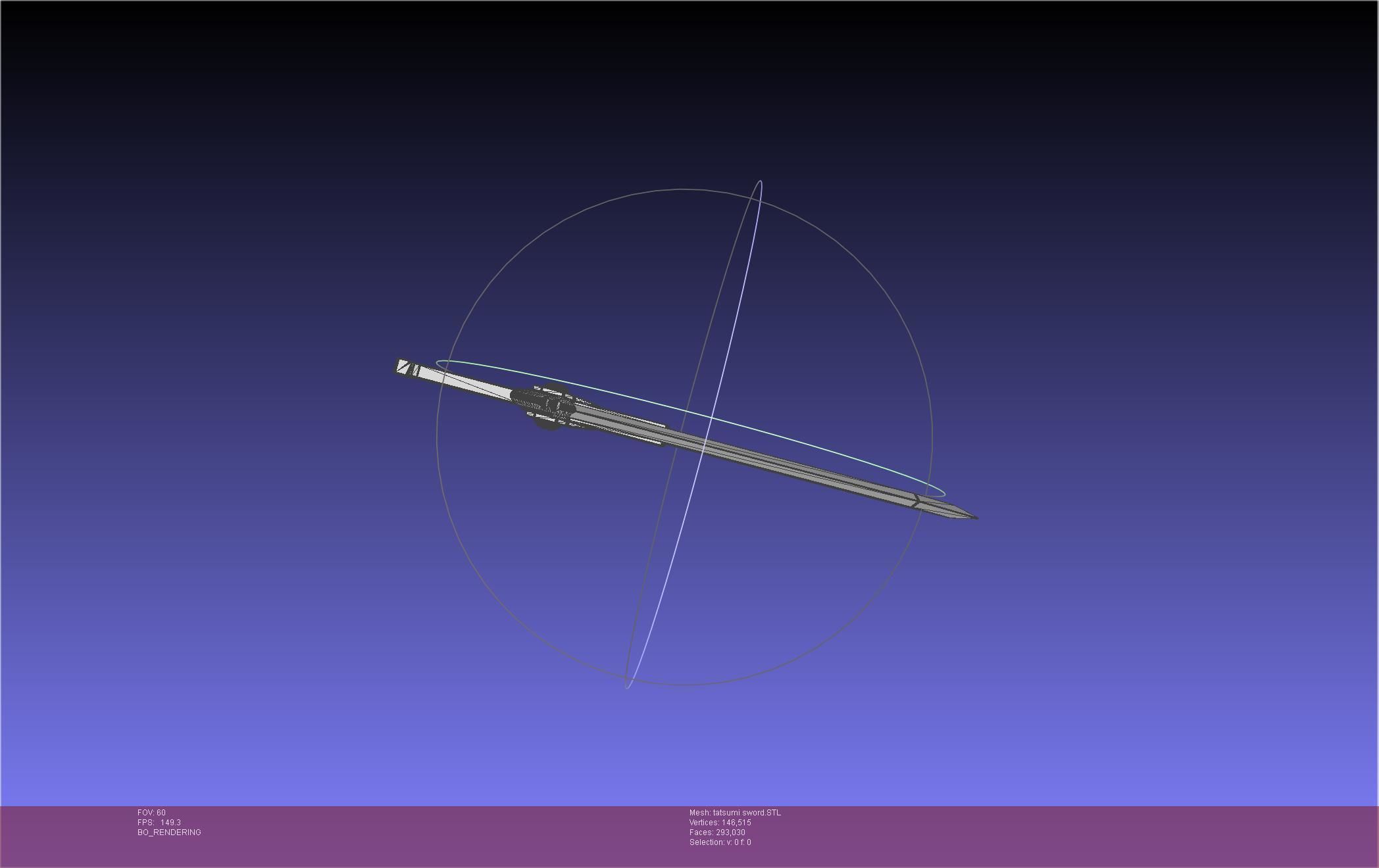 Akame Ga Kill Tatsumi Incursio Sword Printable Assembly 3D print model_23