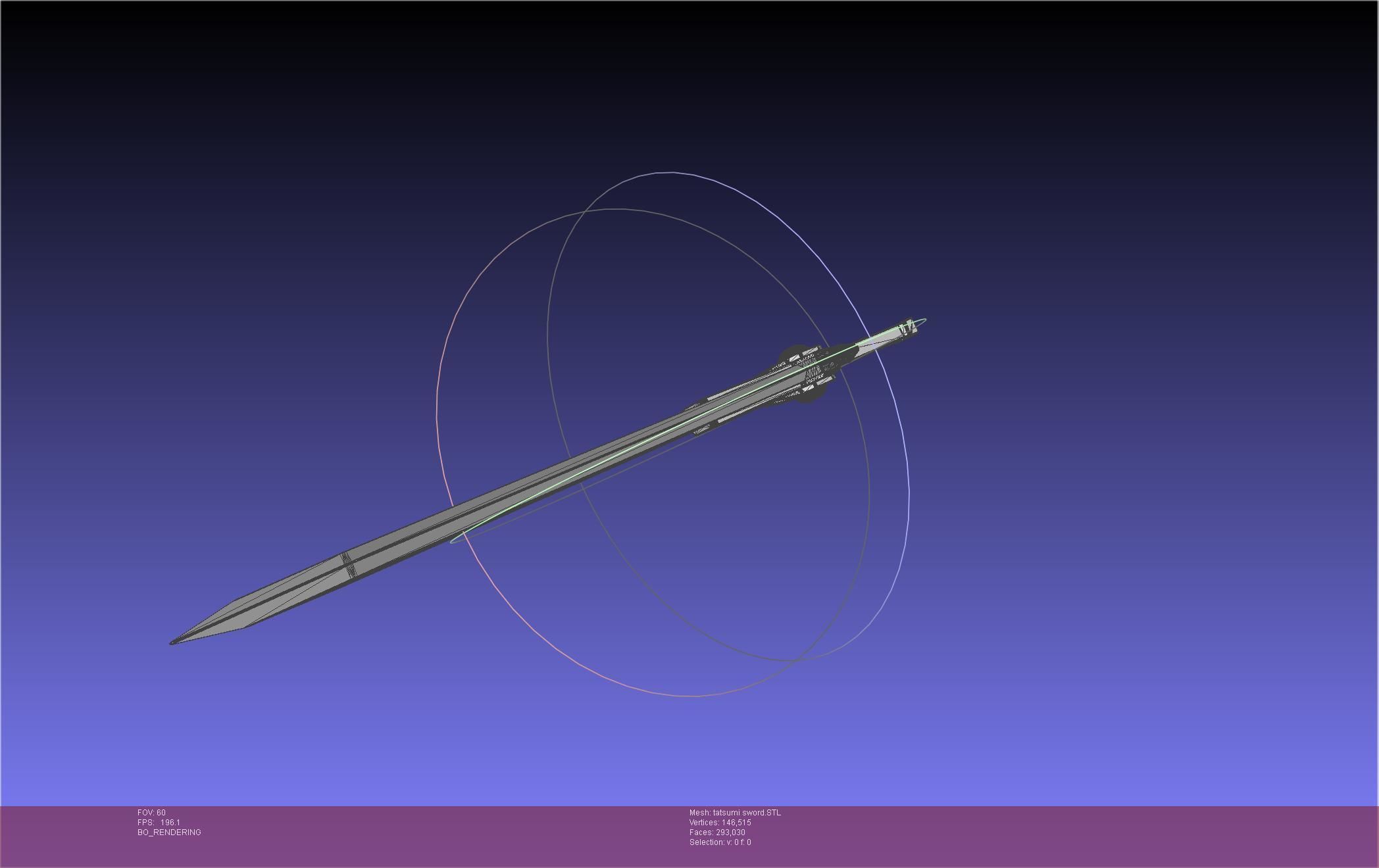 Akame Ga Kill Tatsumi Incursio Sword Printable Assembly 3D print model_27