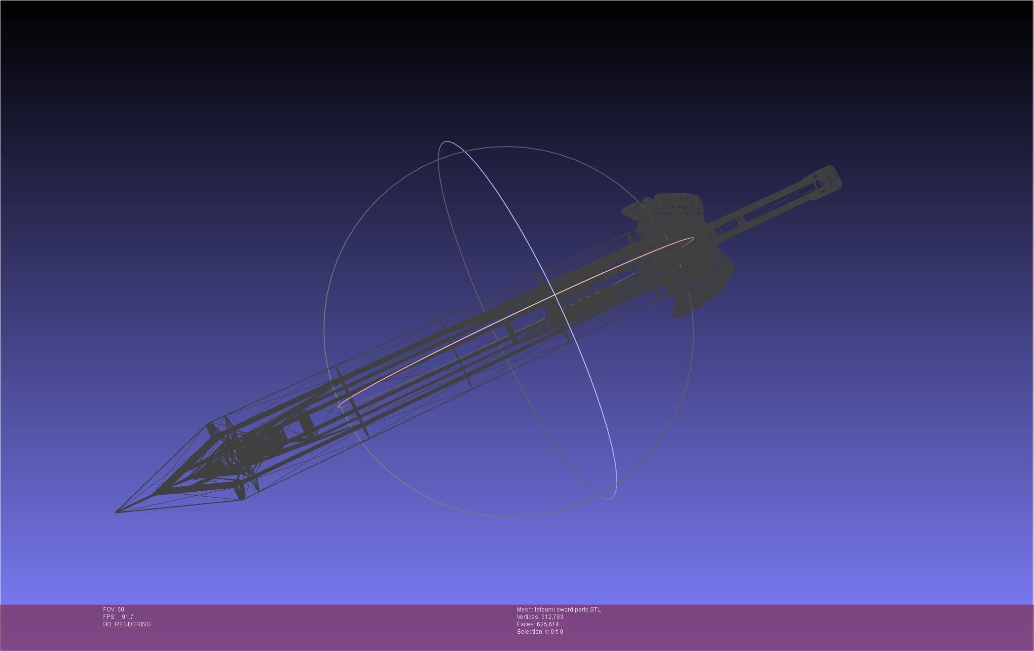 Akame Ga Kill Tatsumi Incursio Sword Printable Assembly 3D print model_43