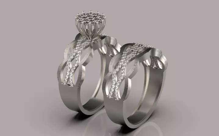 engagement Solitaire ring gold silver 3D print model_0