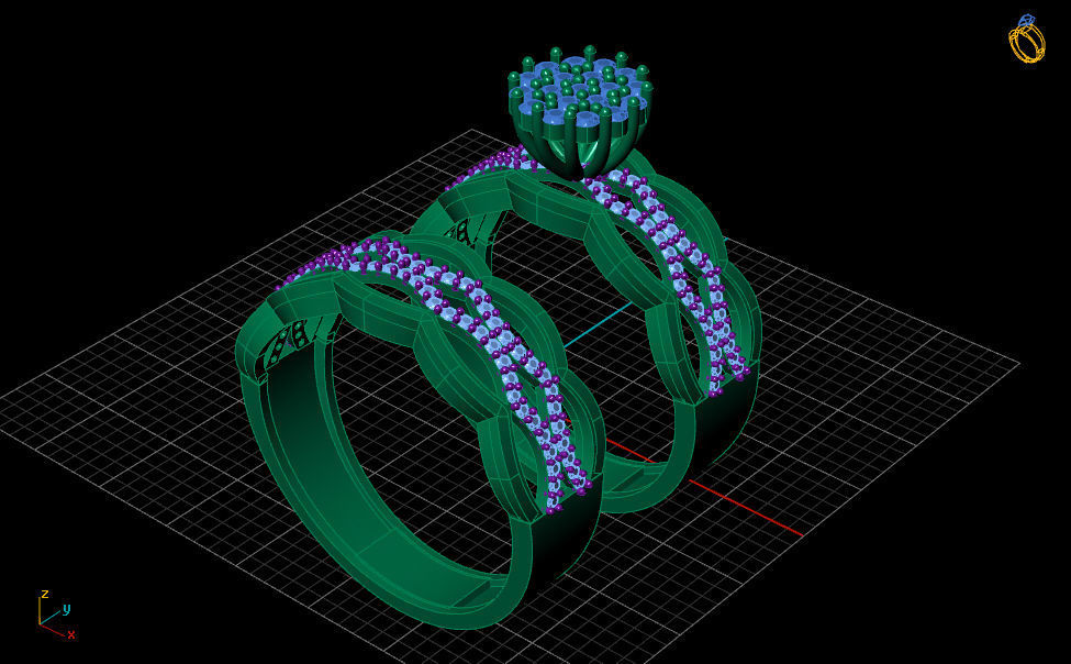 engagement Solitaire ring gold silver 3D print model_5