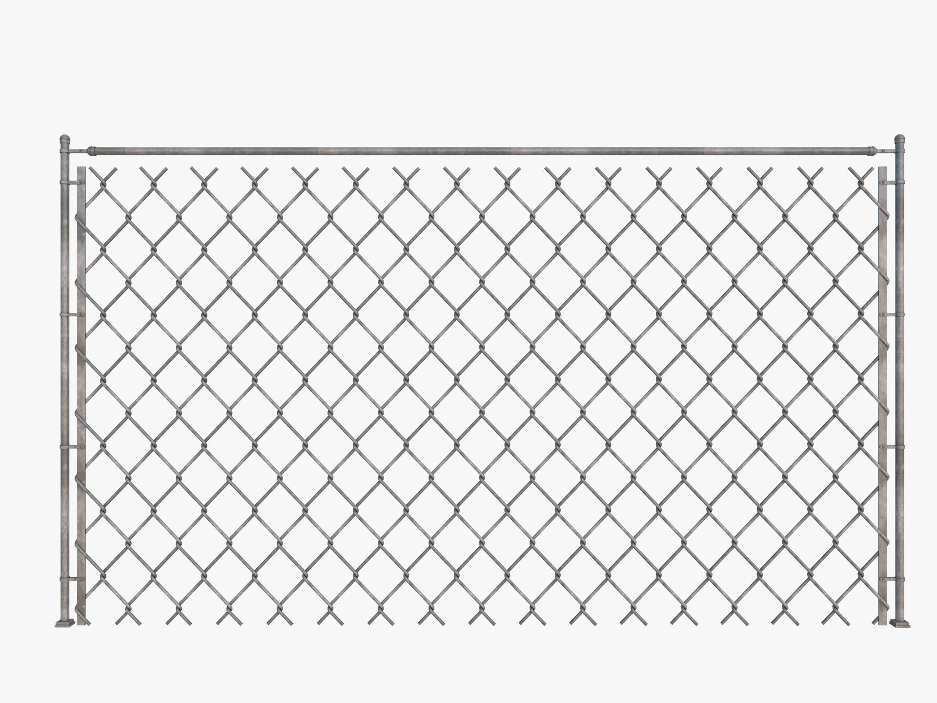 Barbed Wire fence collection 3D model_16