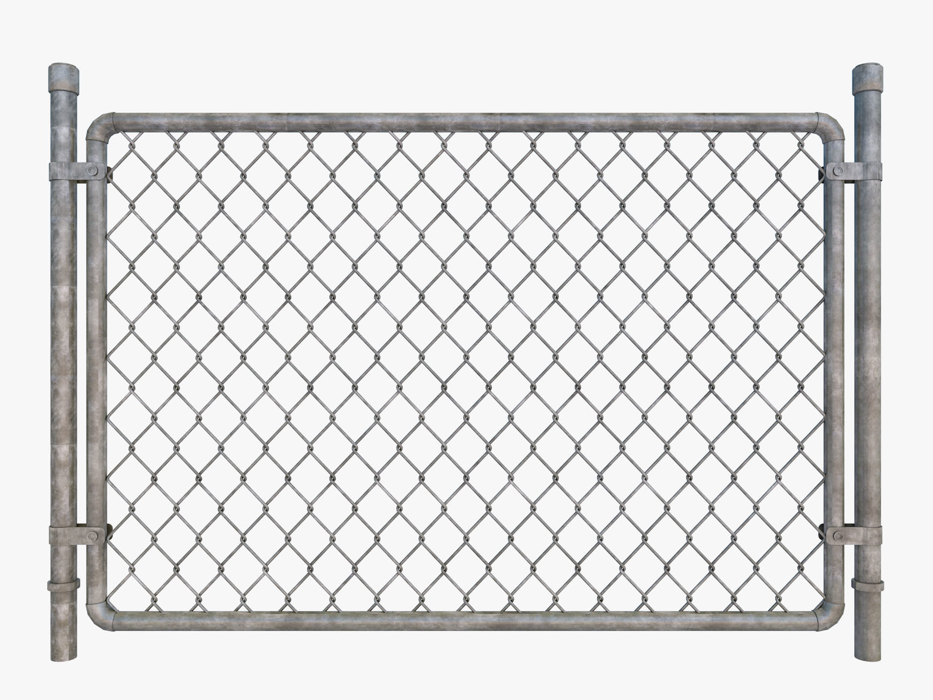 Barbed Wire fence collection 3D model_12