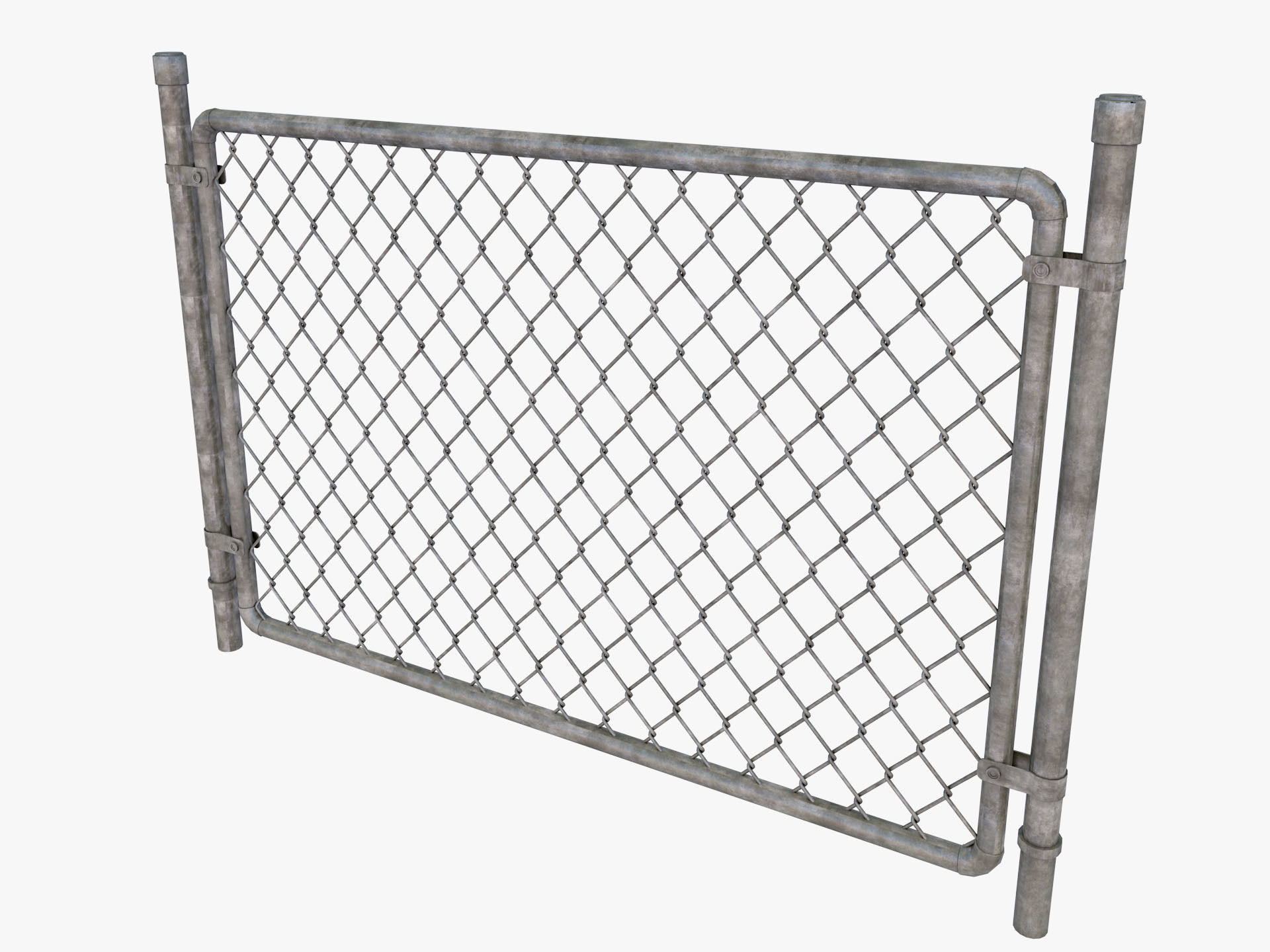 Barbed Wire fence collection 3D model_13