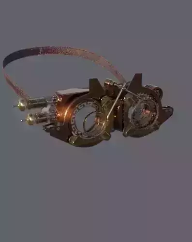 googles steampunk sci fi Low-poly 3D model