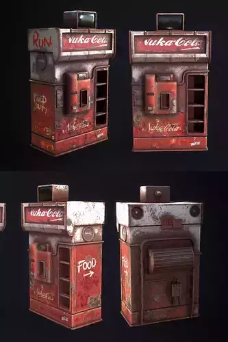 Vending Machine - Nuka Cola  Low-poly 3D model