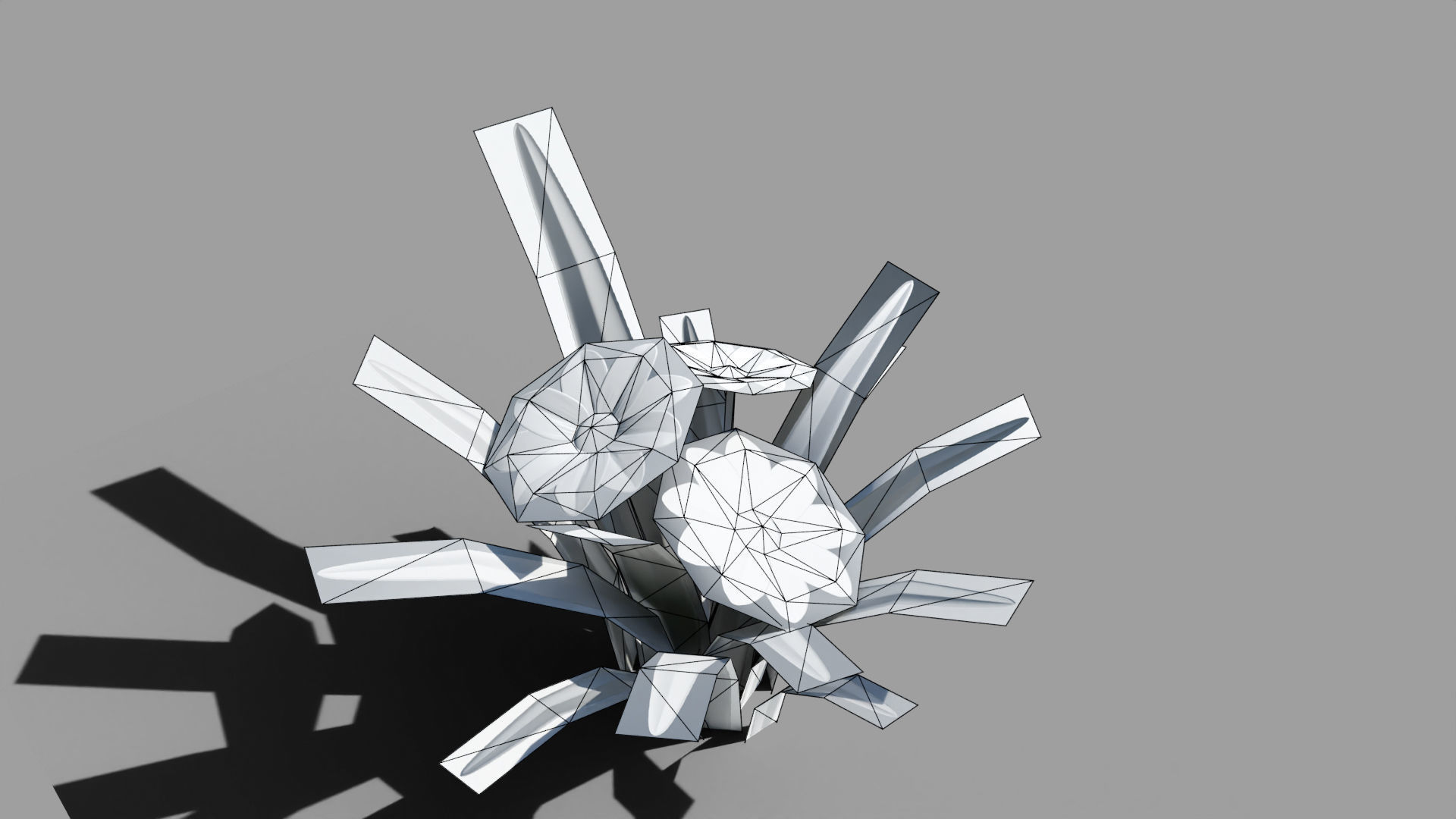 Stylized Daisy Low-poly 3D model_7