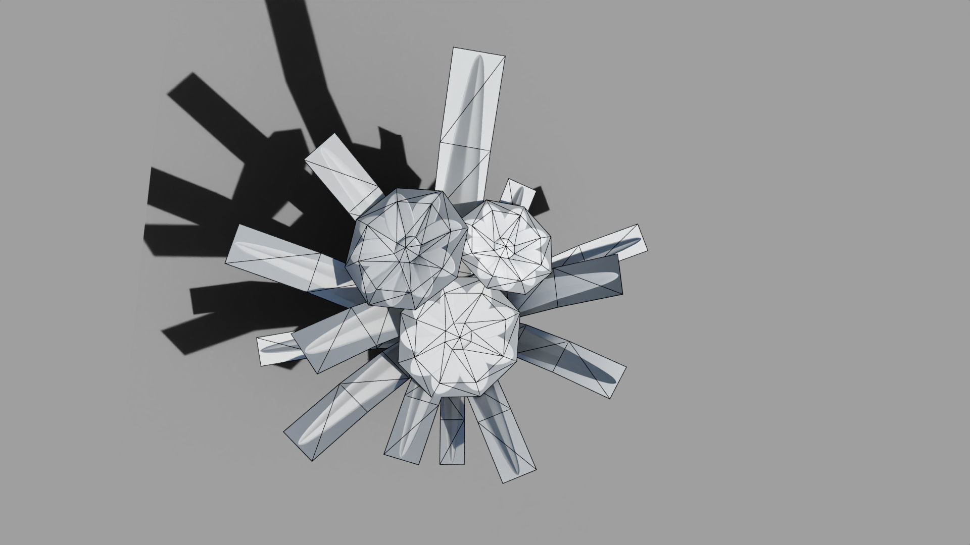 Stylized Daisy Low-poly 3D model_10