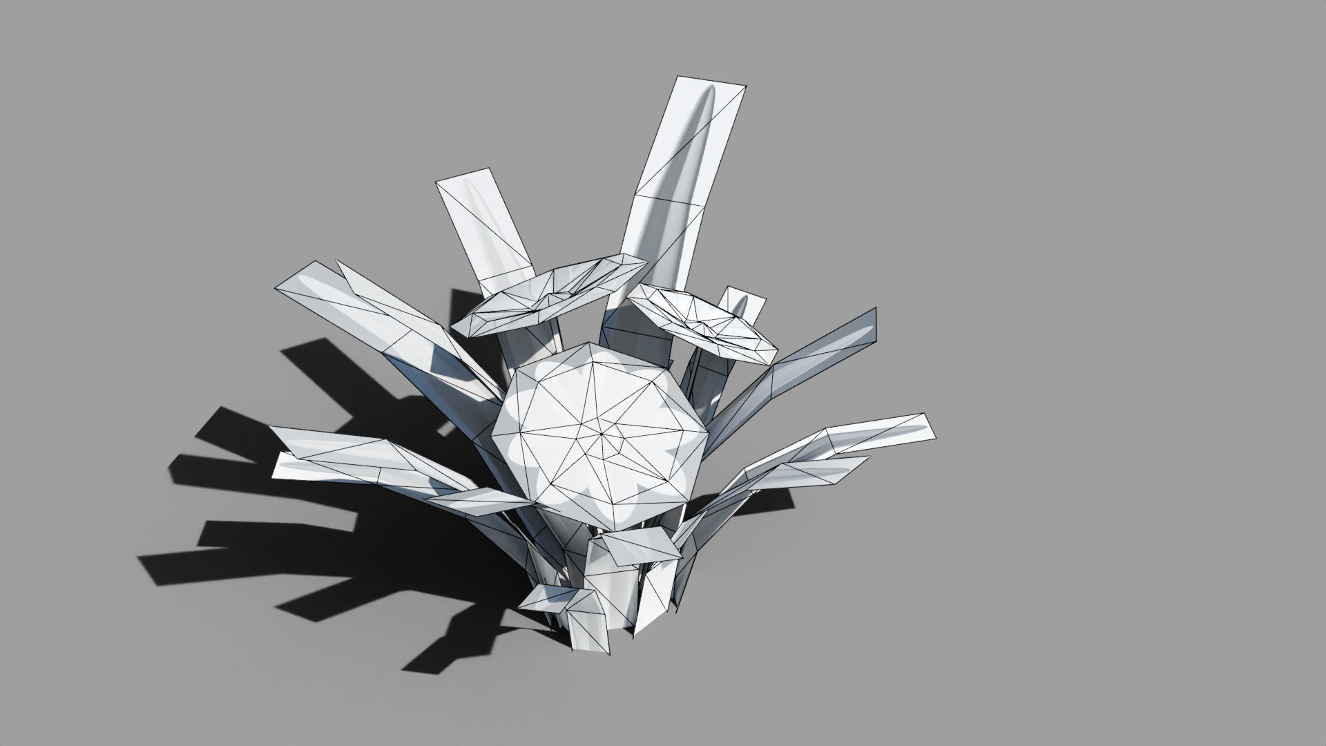 Stylized Daisy Low-poly 3D model_8