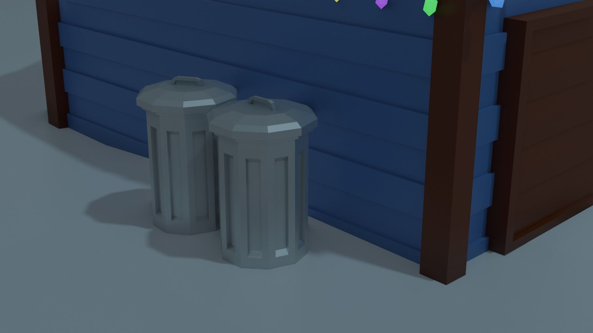 Christmas Suburb Game Ready Houses Low-poly 3D model_6