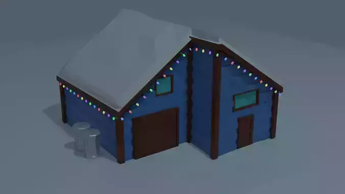 Christmas Suburb Game Ready Houses