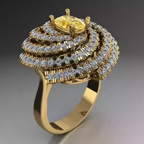 Rotating diamond ring