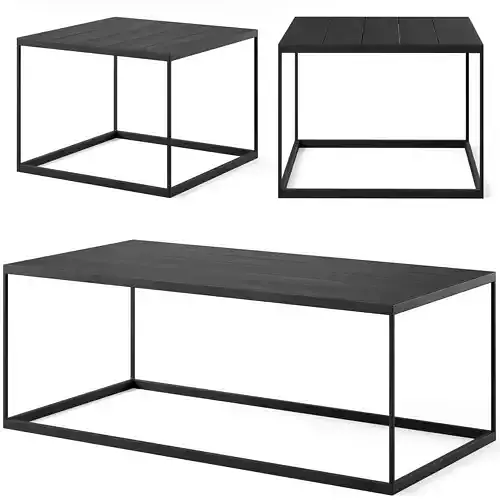 Coffee table FRANKY BLACK by Rowico Home
