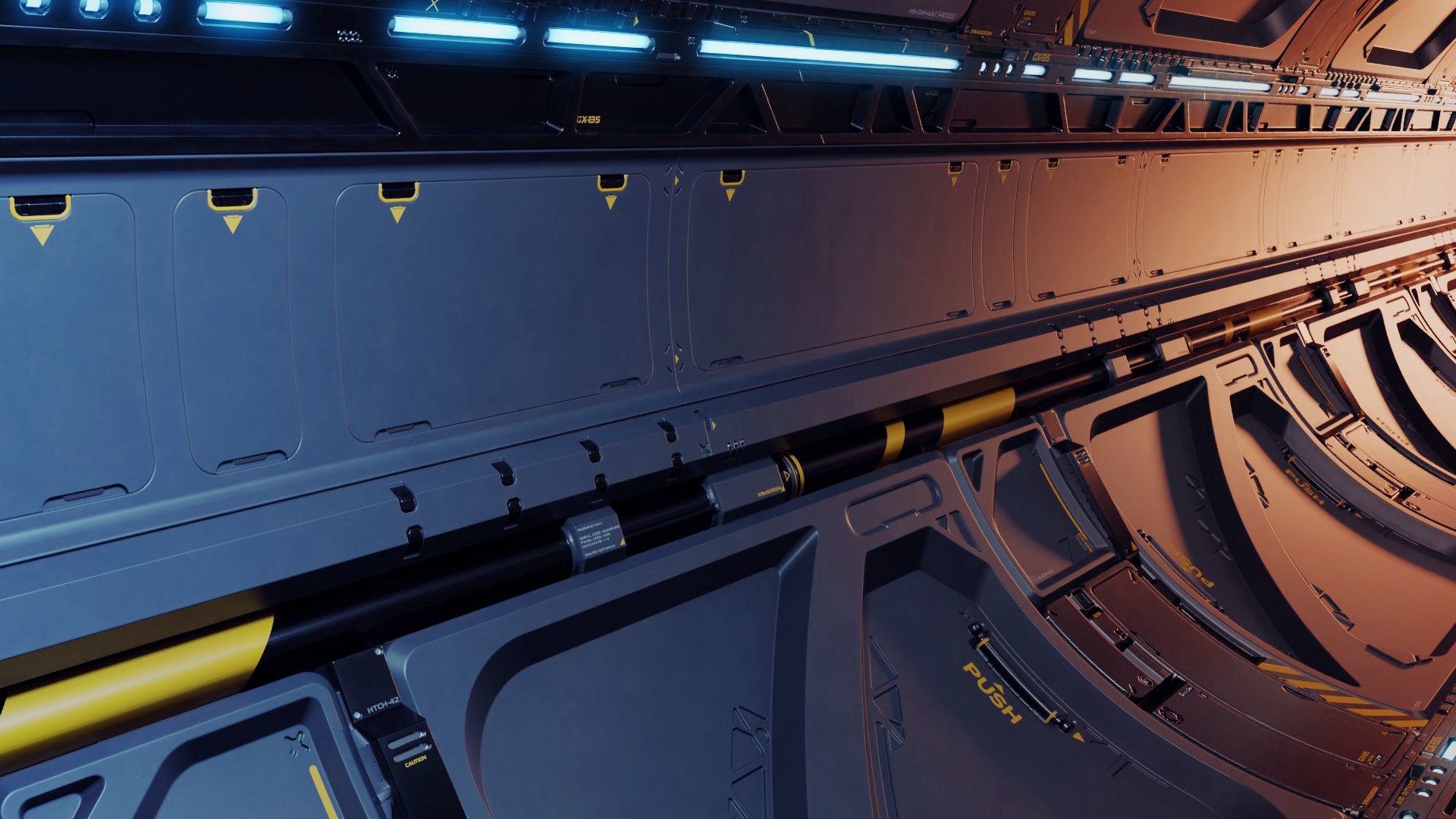 Sci-fi trim sheet 3D model_2