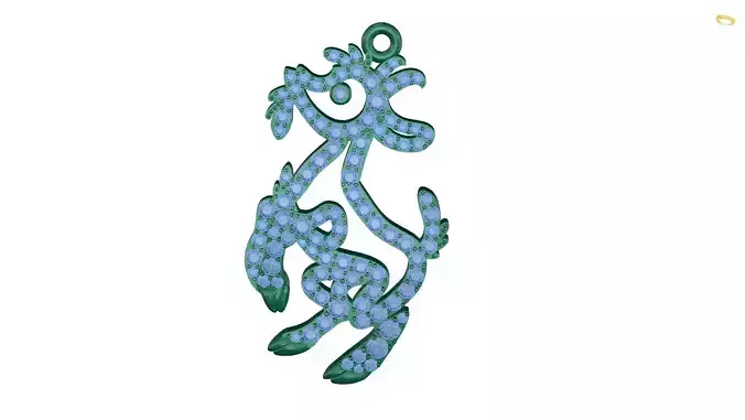 pendant dragon with crystals