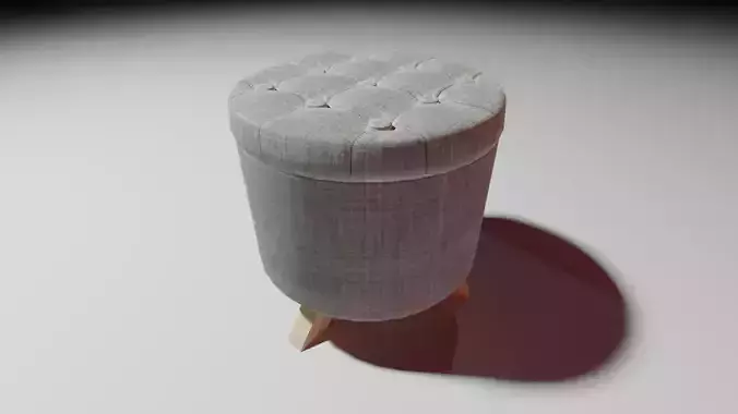 Textile Stool Low Poly Low-poly 3D model