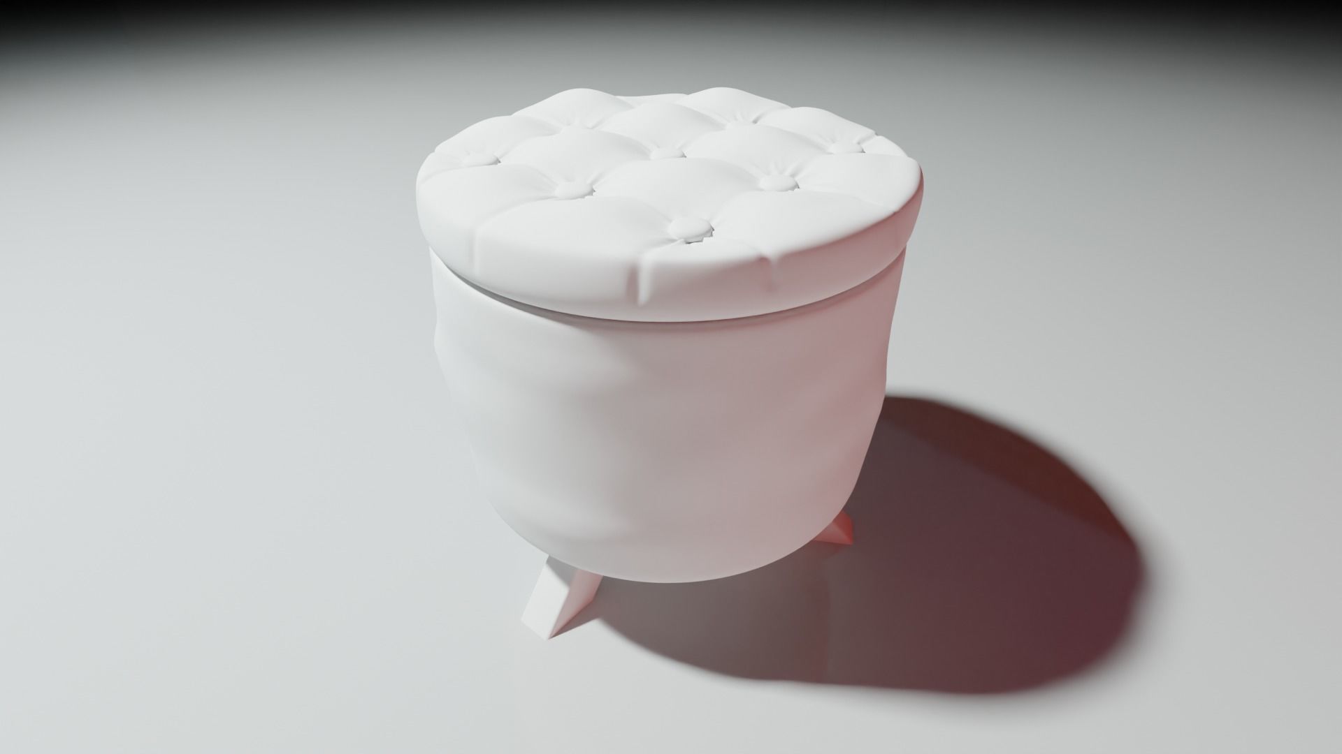 Textile Stool Low Poly Low-poly 3D model_3