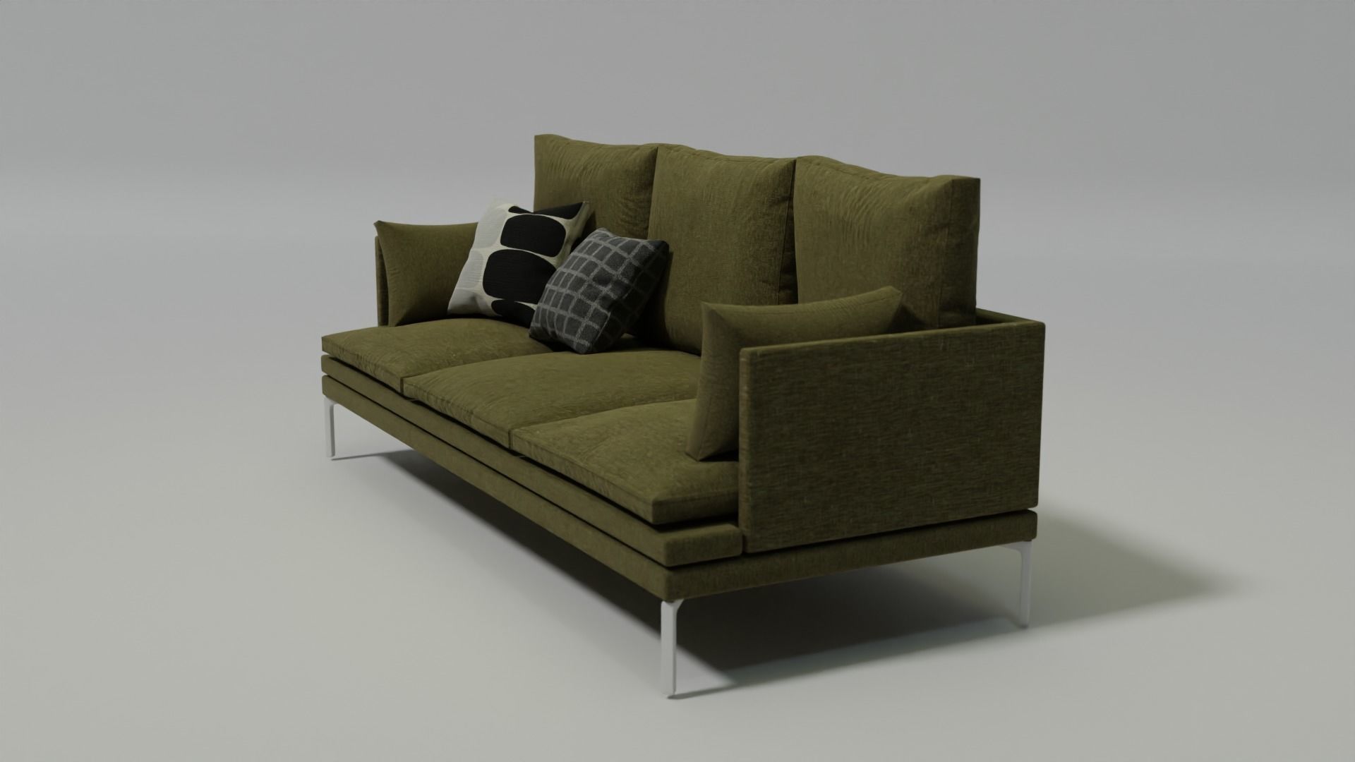 Modern style sofa couch 3D model 3D model_8
