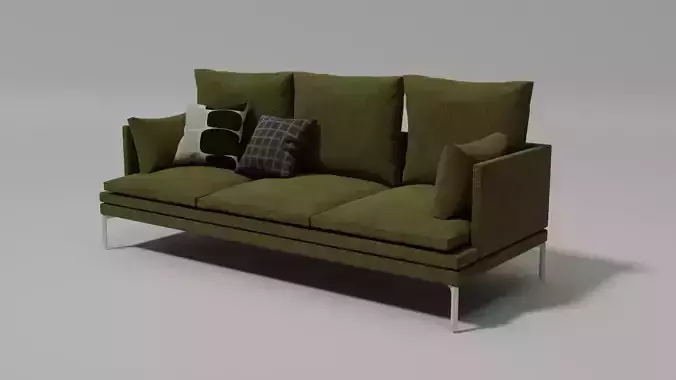 Modern style sofa couch 3D model 3D model