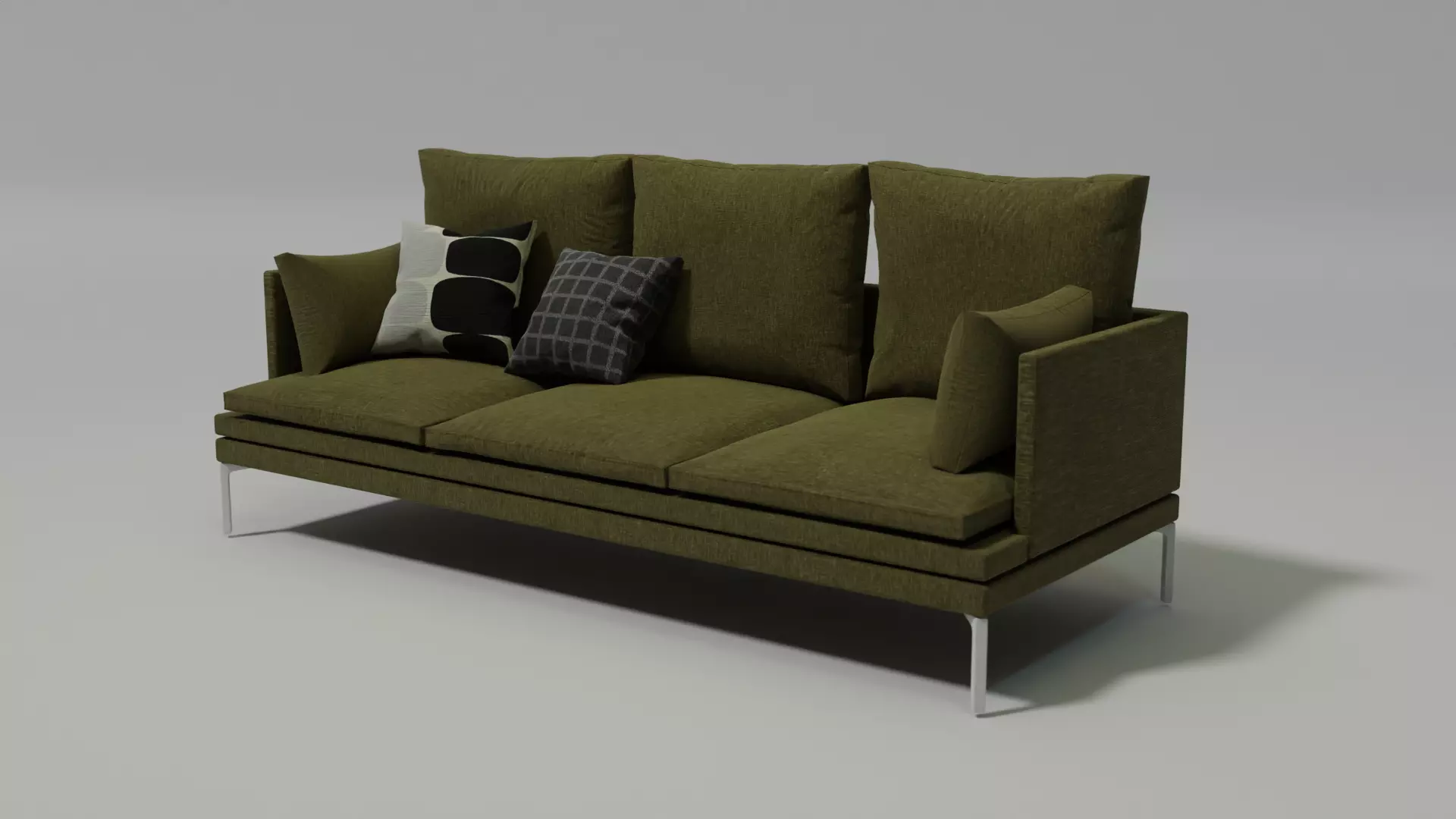 Modern style sofa couch 3D model 3D model_0