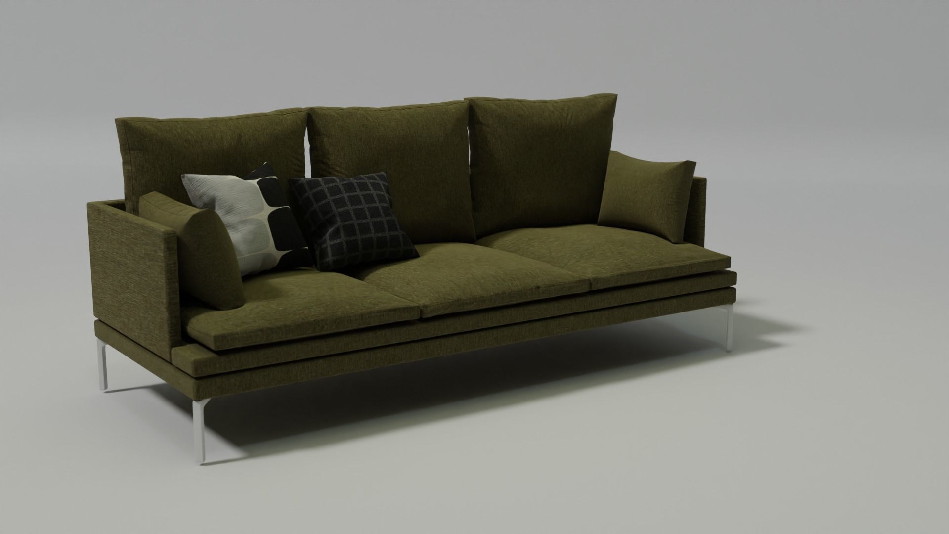 Modern style sofa couch 3D model 3D model_1