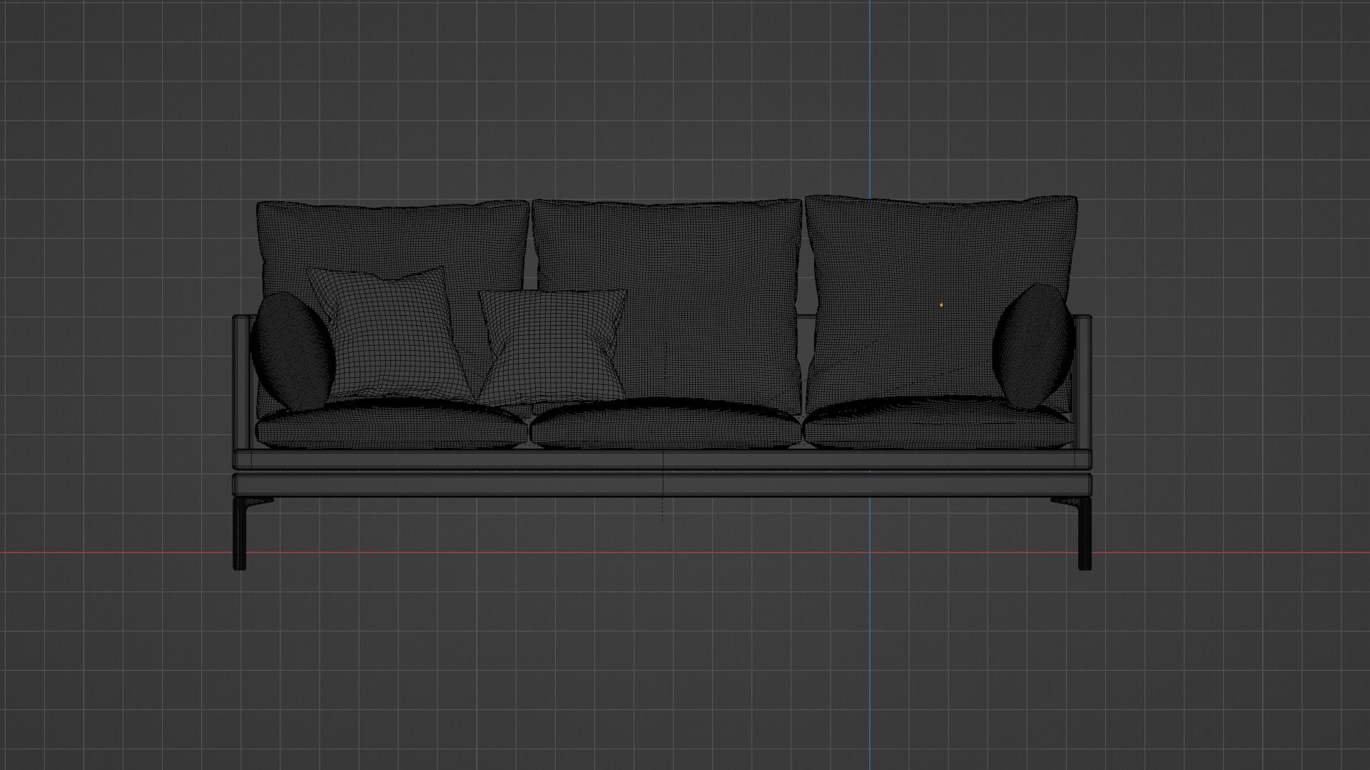 Modern style sofa couch 3D model 3D model_10