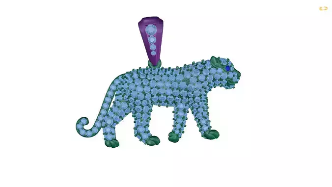 pendant tiger diamonds