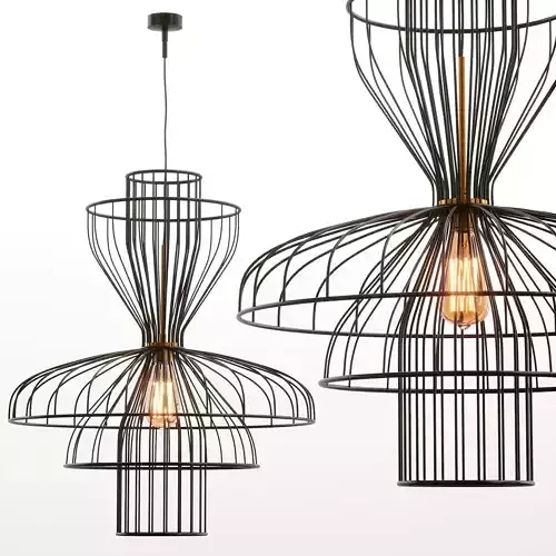 Chandelier cage pendant light